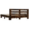 vidaXL Cadre de lit sans matelas ch&ecirc;ne fum&eacute; 200x200 cm