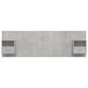 vidaXL T&ecirc;te de lit avec armoires Gris b&eacute;ton Bois d'ing&eacute;nierie