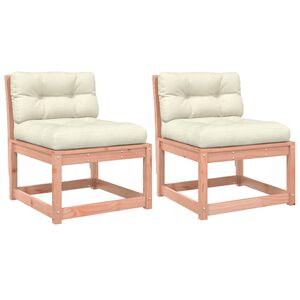 vidaXL Canap&eacute;s de jardin avec coussins 2pcs bois massif douglas