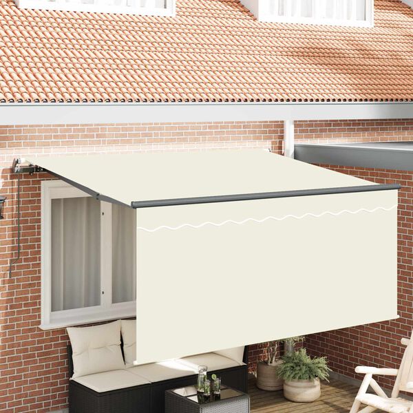 vidaXL Auvent R&eacute;tractable Cr&egrave;me 300 x 200 cm Polyester et Aluminium