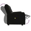 vidaXL Fauteuil de massage inclinable à 3 places noir tissu microfibre