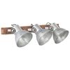 vidaXL Lampe murale industrielle Argent&eacute; 65x25 cm E27