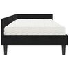 vidaXL Cadre de lit d'angle avec matelas Autre 2 pcs Noir Velours