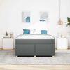 vidaXL Cadre de lit avec matelas Gris fonc&eacute; 160 x 200 cm tissu