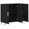 vidaXL Buffet Ch&ecirc;ne noir 90 x 34 x 80 cm Bois d'ing&eacute;nierie