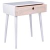 House Nordic Table de chevet Annemie Blanc et naturel