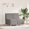 vidaXL Unit&eacute; de Sofa Modulaire Sans Accoudoirs 2 pcs Taupe