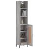 vidaXL Buffet haut Sonoma gris 34,5x34x180 cm Bois d'ing&eacute;nierie