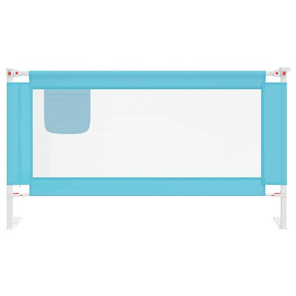 vidaXL Barri&egrave;re de s&eacute;curit&eacute; de lit d'enfant Bleu 150x25 cm Tissu