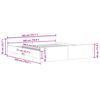 vidaXL Cadre de lit sans matelas gris b&eacute;ton 180x200 cm