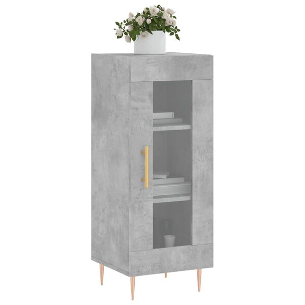 vidaXL Buffet Gris b&eacute;ton 34,5x34x90 cm Bois d'ing&eacute;nierie