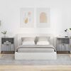 vidaXL Cabinet de chevet avec tiroir 2 pcs Sonoma gris 49 x 36 x 61 cm