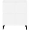 vidaXL Buffets 2 pcs blanc 60x35x70 cm bois d'ing&eacute;nierie