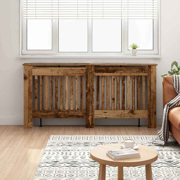 vidaXL Cache-Radiateur Bois Ancien 172 x 19 x 81,5 cm