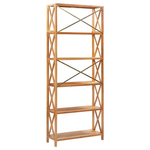 vidaXL &Eacute;tag&egrave;re &agrave; 6 niveaux 80x30x205 cm Bois de ch&ecirc;ne massif