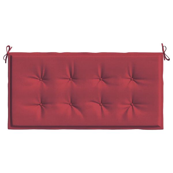 vidaXL Coussin de banc de jardin rouge bordeaux 100x50x4 cm