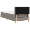 vidaXL Lit &agrave; ressorts avec matelas Taupe 90 x 190 cm tissu