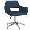 vidaXL Chaise pivotante &agrave; manger Bleu Tissu
