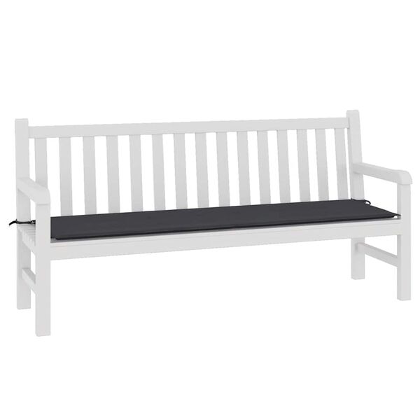 vidaXL Coussin de banc de jardin noir 180x50x4 cm tissu oxford