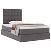 vidaXL Lit de Rangement Gris 120 x 200 cm Cuir synth&eacute;tique