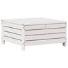 vidaXL Salon de jardin 7 pcs avec coussins blanc bois de pin massif