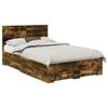vidaXL Cadre de lit Ch&ecirc;ne fum&eacute; 120 x 200 cm Bois d'ing&eacute;nierie