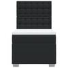 vidaXL Sommier &agrave; lattes de lit avec matelas Noir 80x200cm Similicuir
