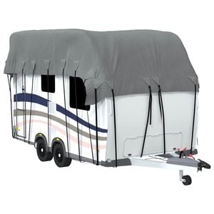 vidaXL Housse de toit de caravane gris tissu non tiss&eacute;