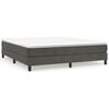 vidaXL Sommier &agrave; lattes de lit et matelas Gris fonc&eacute; 180x200cm Velours