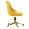 vidaXL Chaises pivotantes &agrave; manger lot de 4 jaune velours
