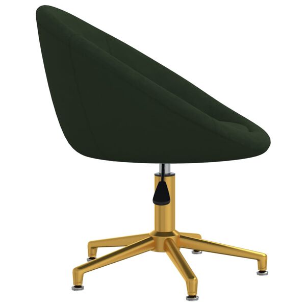 vidaXL Chaises &agrave; manger lot de 2 vert fonc&eacute; velours