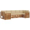 vidaXL Ensemble de canap&eacute;s d'ext&eacute;rieur 7 pc Naturel et Beige