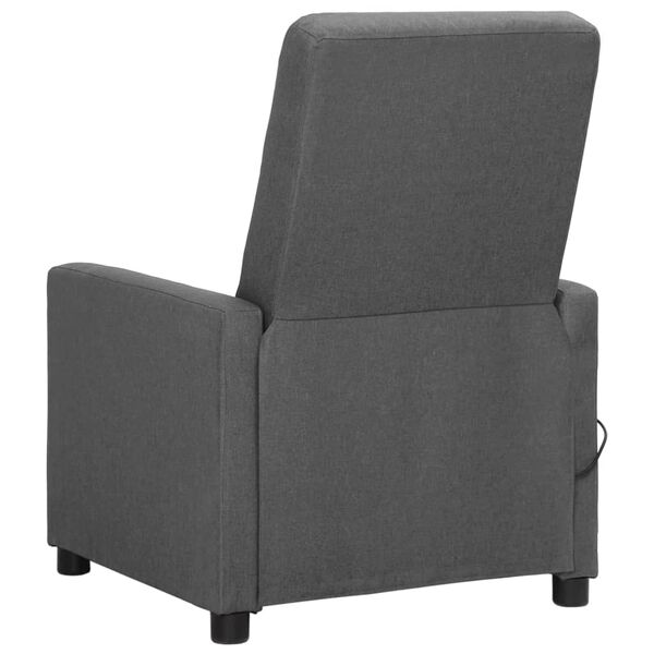 vidaXL Fauteuil de massage Gris clair Tissu
