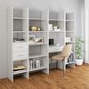 vidaXL Ensemble de biblioth&egrave;que 4 pcs Blanc brillant Bois d'ing&eacute;nierie