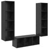 vidaXL Ensemble meuble TV 3 pc Ch&ecirc;ne noir Bois d'ing&eacute;nierie