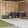 vidaXL Rangement de cuisine Anthracite 60 x 50 x 92 cm Acier