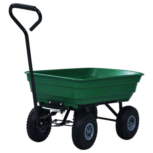 vidaXL Chariot à main de jardin 300 kg 75 L Vert