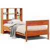 vidaXL Lit biblioth&egrave;que sans matelas cire marron 100x200 cm pin massif