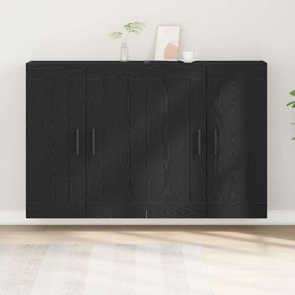 vidaXL Meuble mural Montage mural 2 pcs Bois ancien 69,5 x 34 x 90 cm