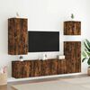 vidaXL Meuble TV mural ch&ecirc;ne fum&eacute; 80x30x41 cm