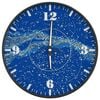 vidaXL Horloge murale et &eacute;chelles et aiguilles lumineuses bleu &Oslash;30 cm