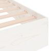 vidaXL Cadre de lit sans matelas blanc bois massif 150x200 cm