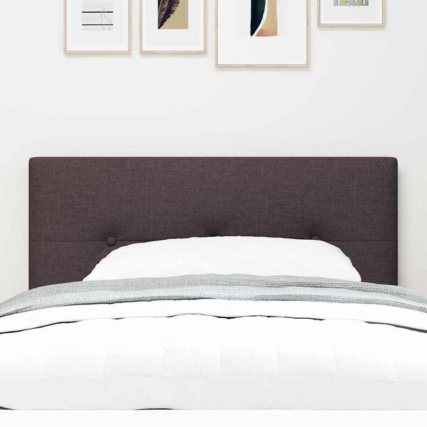 vidaXL T&ecirc;te de lit LED avec t&ecirc;te de lit Marron fonc&eacute; 90 cm Polyester