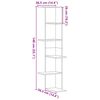 vidaXL &Eacute;tag&egrave;re d'angle murale blanc 36,5x36,5x140 cm bois d'ing&eacute;nierie
