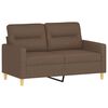 vidaXL Ensemble de canap&eacute;s 3 pcs avec coussins Marron Tissu