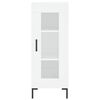 vidaXL Buffet haut Blanc 34,5x34x180 cm Bois d'ing&eacute;nierie