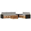 vidaXL Ensemble de canap&eacute;s d'ext&eacute;rieur 6 pc Naturel et gris clair
