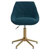 vidaXL Chaises pivotantes &agrave; manger lot de 4 bleu velours