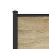 vidaXL Cadre de lit en m&eacute;tal sans matelas ch&ecirc;ne sonoma 107x203 cm