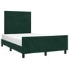vidaXL Cadre de lit sans matelas vert fonc&eacute; 120x190 cm velours